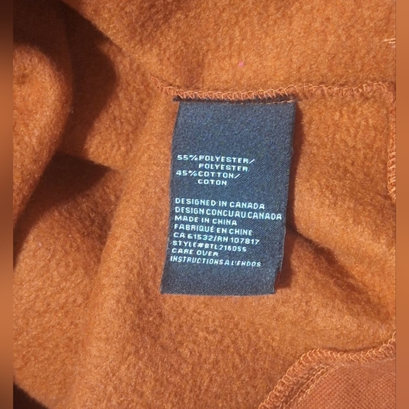 XXL Brunette The Label Orange Sweatshirt with White Text - Picture 3 of 5